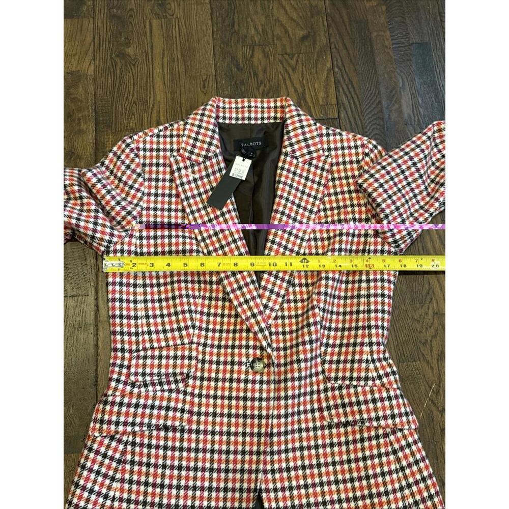 Talbots Wool Blend Notched Collar Plaid Blazer – Multicolor – Size 8 – NEW ! - Picture 5 of 7